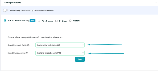 Funding Instructions